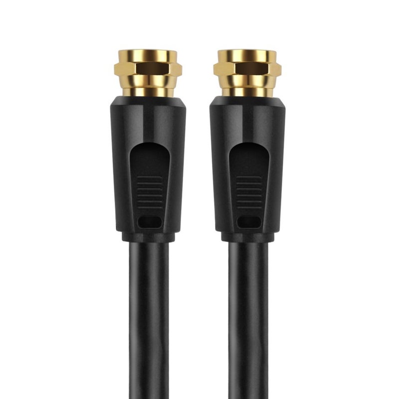 TNP Products TNP Coaxial Cable Connector F Type - Gold Plated RG6 Coax Cable Cord for TV Antenna, Satellite Receivers, Cable Modem - Quad Shielded Coaxial Cable 20IN Extender Adapter for Indoor and Outdoor Use - Image 4